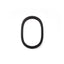 Emtek 2830US19 7" Modern # 0 House Number Flat Black Finish