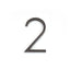 Emtek 2832US10B 7" Modern # 2 House Number Oil Rubbed Bronze Finish