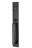 Emtek 4819GVUS19RH Geneva Lever Right Hand 2-3/8" and 2-3/4" Backset Single Cylinder Lausanne Tubular Handleset Flat Black Finish