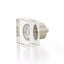 Schaub 57-15 City Lights Square Glass Knob Satin Nickel Finish
