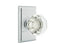 Emtek 8221OTUS26 Old Town Glass Knob 2-3/8" Backset Privacy with Rectangular Rose for 1-1/4" to 2" Door Polished Chrome Finish