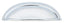 Emtek 86123US26 Cup Cabinet Pull with 3" Center To Center Polished Chrome Finish
