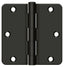 Deltana - 3-1/2" x 3-1/2" x 1/4" Radius Hinge; Residential Thickness - Oil Rubbed Bronze