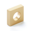Schaub 10030-SB 1" Cafe Modern Oval Slot Cabinet Knob with 7/8" Center to Center Satin Brass Finish
