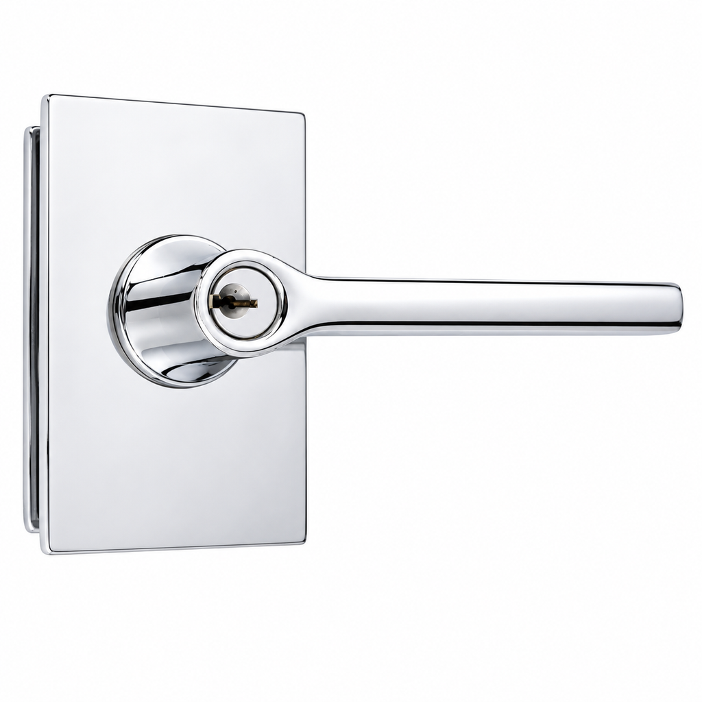 Emtek 5123HLOUS Helios Lever  2-3/8" Backset Keyed Entry with Modern Rectangular Rose for 1-3/8" to 2-1/16" Door