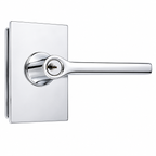 Emtek 5123HLOUS Helios Lever  2-3/8" Backset Keyed Entry with Modern Rectangular Rose for 1-3/8" to 2-1/16" Door