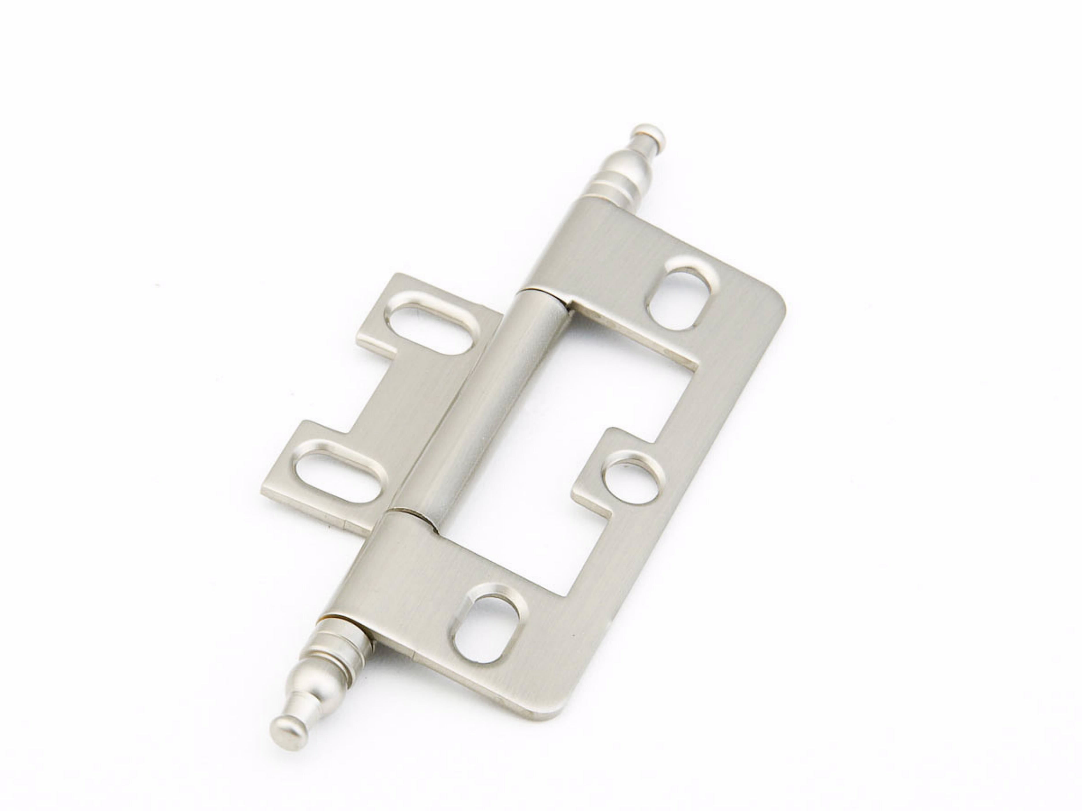 Schaub 1100M-15 Minaret Tip Non-Mortise Cabinet Hinge Satin Nickel Finish Main image