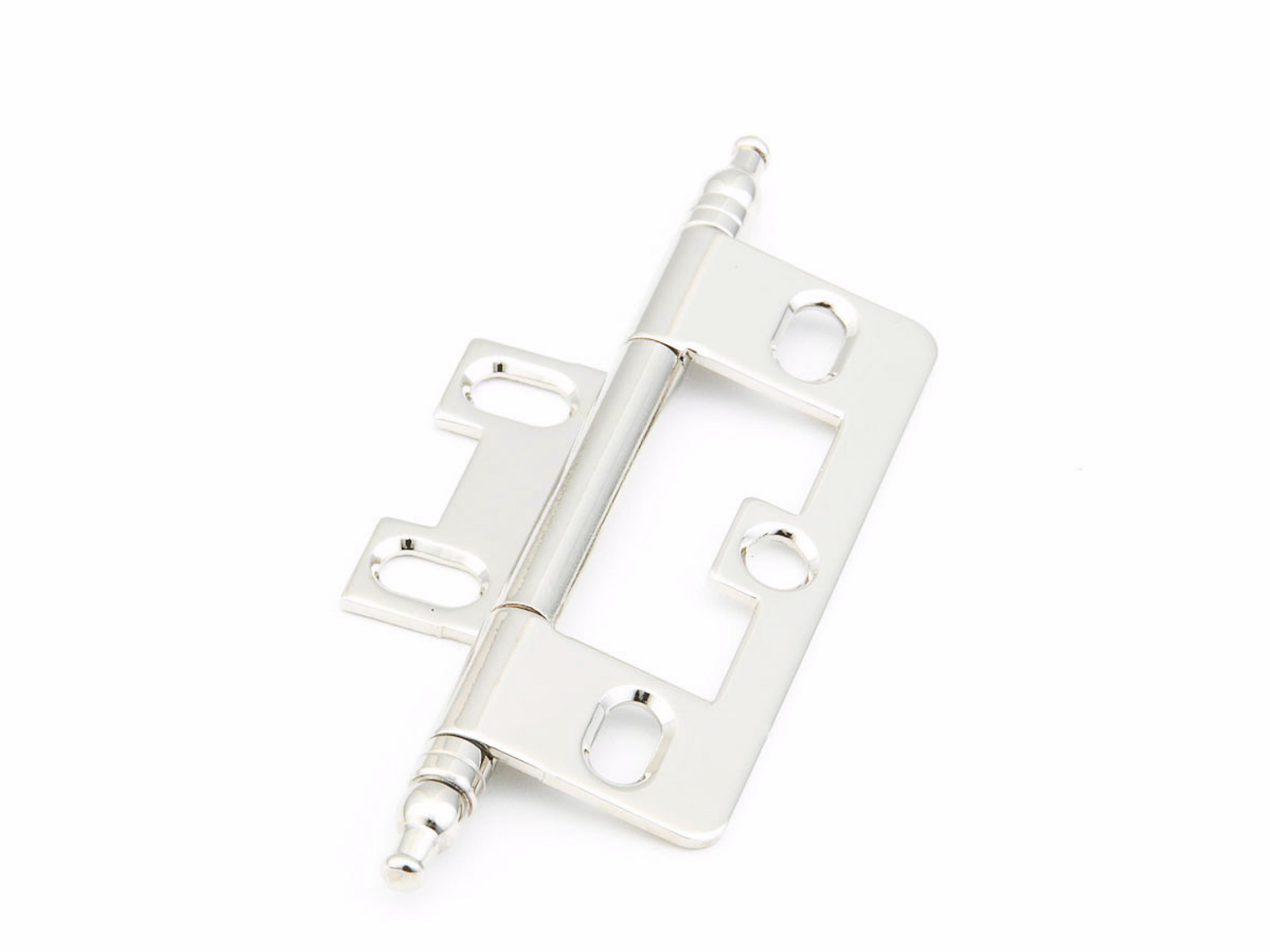 Schaub 1100M-PN Minaret Tip Non-Mortise Cabinet Hinge Polished Nickel Finish