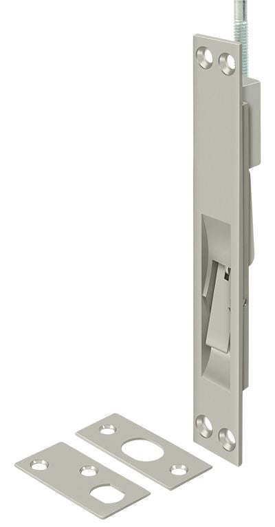 Deltana - 12" Extension Flush Bolt; Solid Brass - Satin Nickel