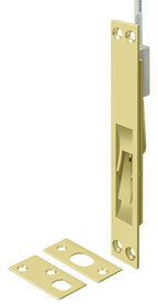 Deltana - 12" Extension Flush Bolt; Solid Brass - Bright Brass