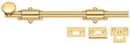 Deltana - 12" Surface Bolt; Heavy Duty - Lifetime Brass
