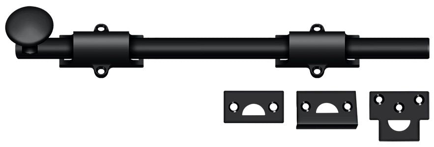 Deltana - 12" Surface Bolt; Heavy Duty - Black