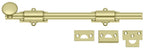 Deltana - 12" Surface Bolt; Heavy Duty - Unlacquered Bright Brass