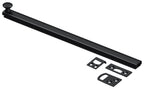 Deltana - 12" Surface Bolt; Concealed Screw; Heavy Duty - Black