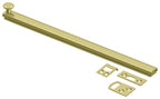 Deltana - 12" Surface Bolt; Concealed Screw; Heavy Duty - Bright Brass