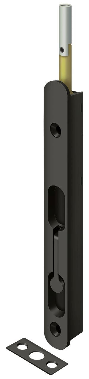 Deltana 18EFBZ10B 18" Extension Flush Bolt; Solid Brass; Oil Rubbed Bronze Finish Main image