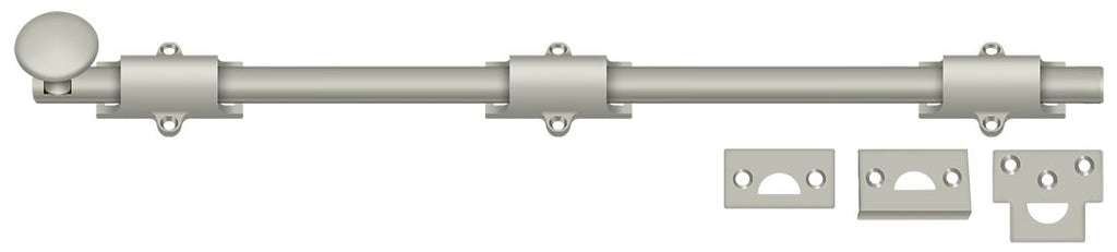 Deltana - 18" Surface Bolt; Heavy Duty - Satin Nickel