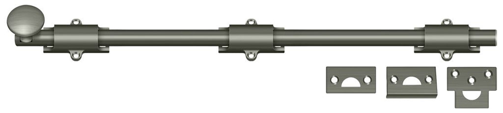 Deltana - 18" Surface Bolt; Heavy Duty - Antique Nickel