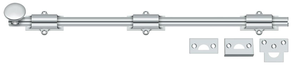 Deltana - 18" Surface Bolt; Heavy Duty - Bright Chrome
