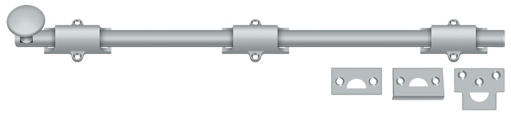 Deltana - 18" Surface Bolt; Heavy Duty - Satin Chrome
