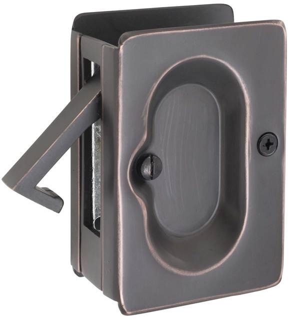 Emtek - Pass Pocket Door Lock for 1-3/8" to 1-3/4" Door - Oil Rubbed Bronze
