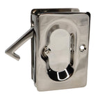 Emtek - Pass Pocket Door Lock for 1-3/8" to 1-3/4" Door - Polished Nickel