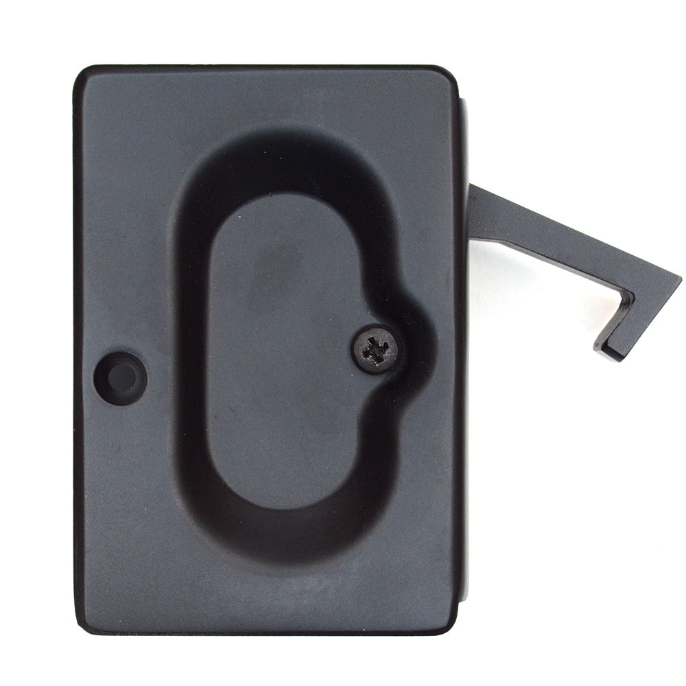 Emtek - Pass Pocket Door Lock for 1-3/8" to 1-3/4" Door - Flat Black