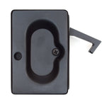 Emtek - Pass Pocket Door Lock for 1-3/8" to 1-3/4" Door - Flat Black
