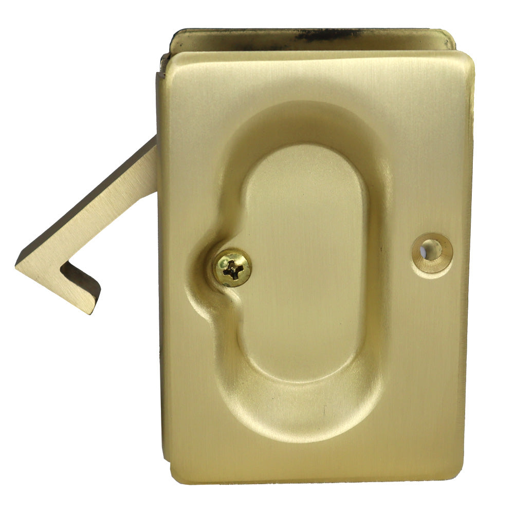 Emtek - Pass Pocket Door Lock for 1-3/8" to 1-3/4" Door - Satin Brass