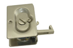 Emtek - Priv Pocket Door Lock for 1-3/8" to 1-3/4" Door - Satin Nickel