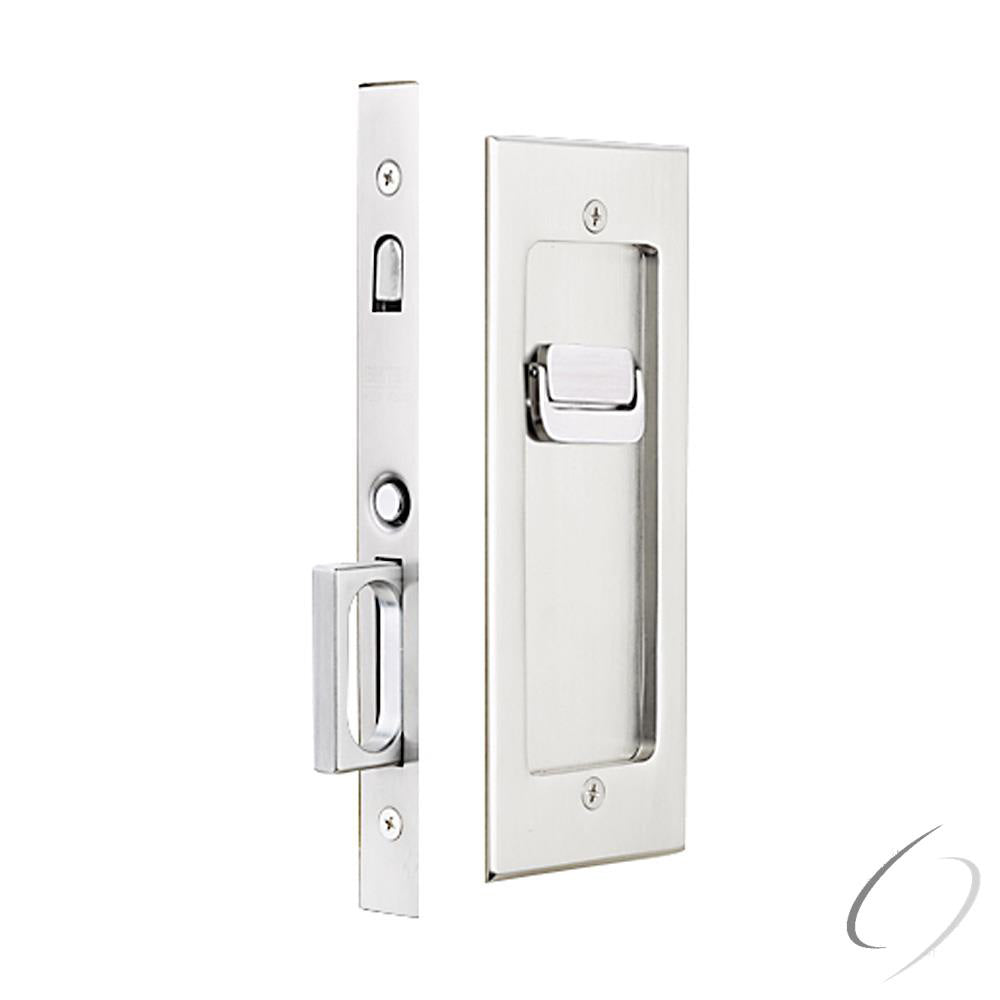 Emtek - Modern Rectangular Privacy Pocket Door Mortise Lock for 1-3/8" Door Secondary image