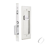 Emtek - Modern Rectangular Privacy Pocket Door Mortise Lock for 1-3/8" Door - Satin Nickel