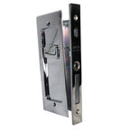 Emtek - Modern Rectangular Privacy Pocket Door Mortise Lock for 1-3/8" Door - Polished Chrome