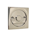 Emtek - Square Privacy Pocket Door Tubular Lock with Privacy Strike Plate and Dust Box for 1-3/8" to 1-3/4" Door - Polished Nickel