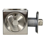 Emtek - Square Privacy Pocket Door Tubular Lock with Privacy Strike Plate and Dust Box for 1-3/8" to 1-3/4" Door - Satin Nickel