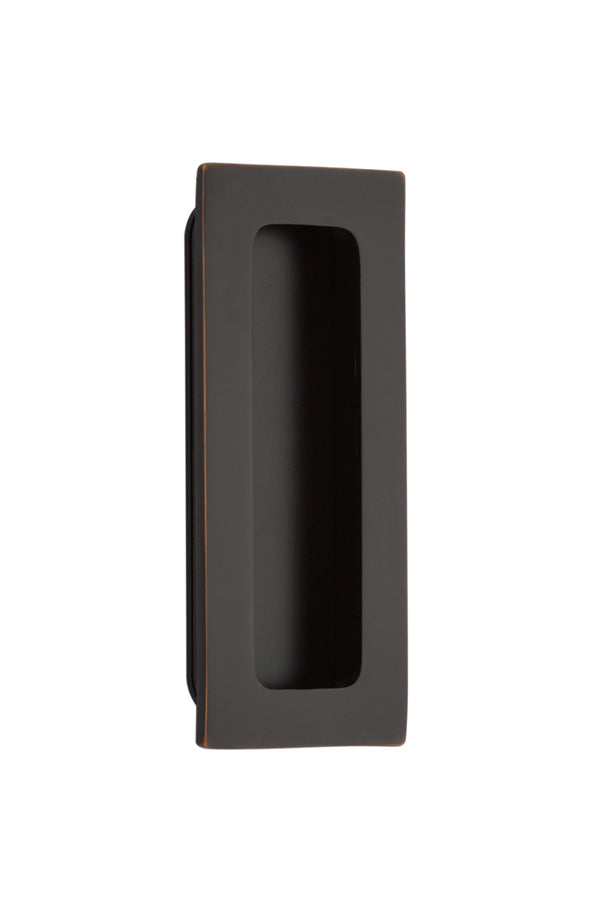Emtek - 4" Modern Rectangular Flush Pull - Oil Rubbed Bronze