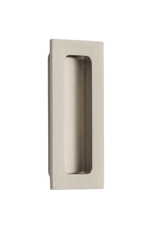 Emtek - 4" Modern Rectangular Flush Pull - Satin Nickel