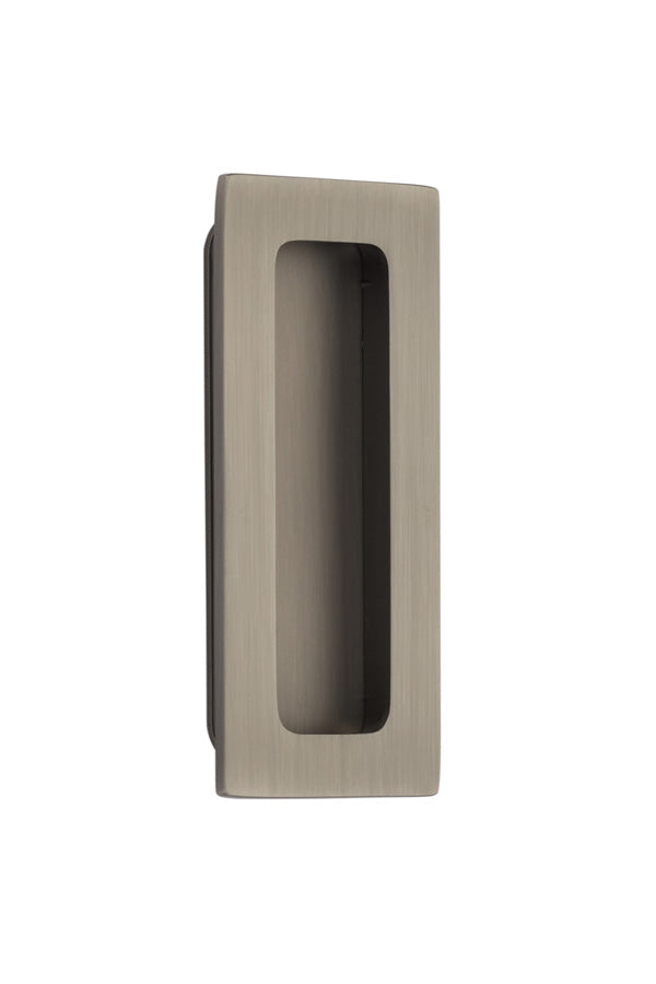 Emtek - 4" Modern Rectangular Flush Pull - Pewter
