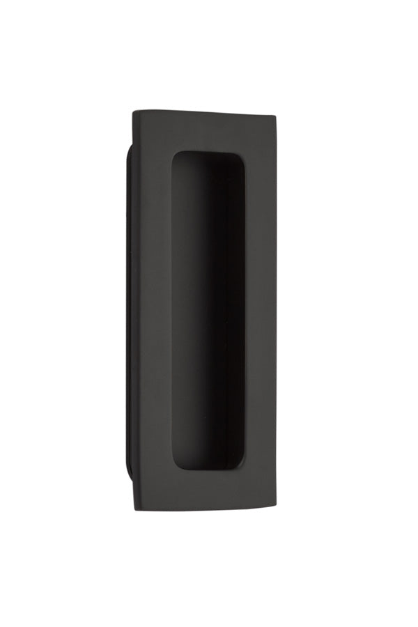 Emtek - 4" Modern Rectangular Flush Pull - Flat Black