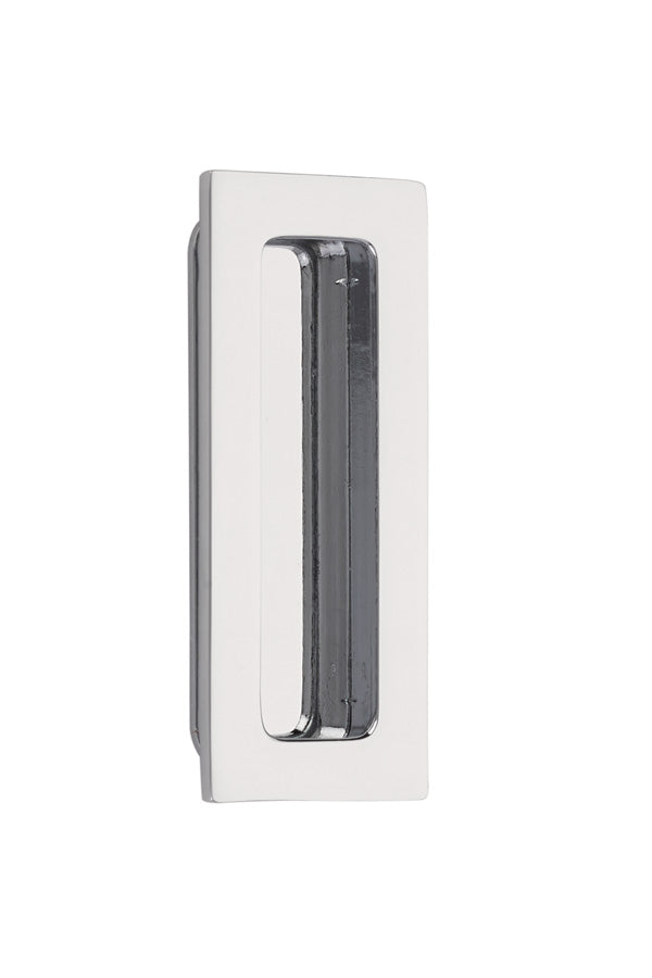 Emtek - 4" Modern Rectangular Flush Pull - Polished Chrome