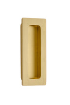 Emtek - 4" Modern Rectangular Flush Pull - Satin Brass