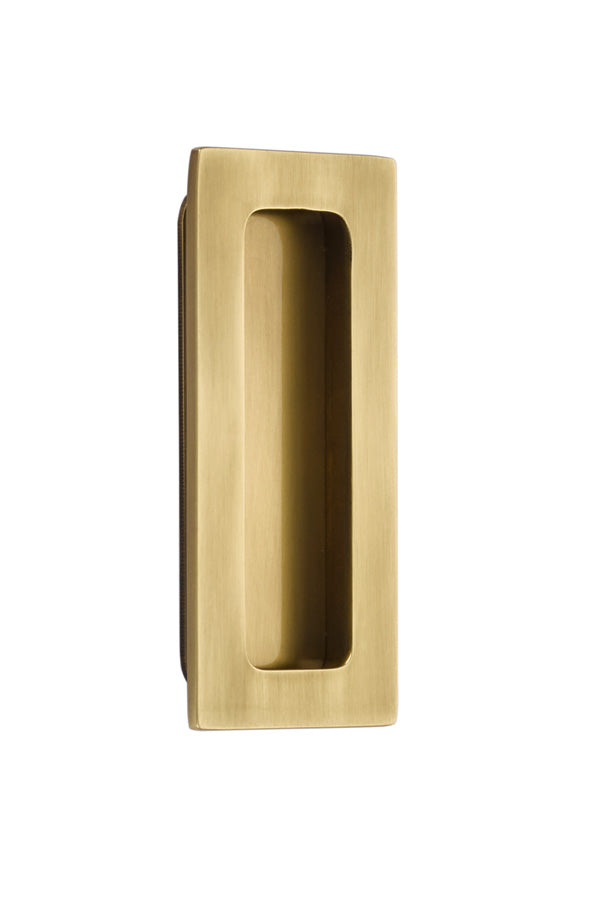 Emtek - 4" Modern Rectangular Flush Pull - French Antique Brass