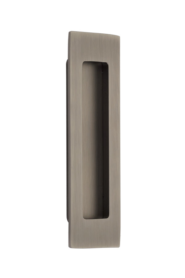 Emtek - 6" Modern Rectangular Flush Pull - Pewter