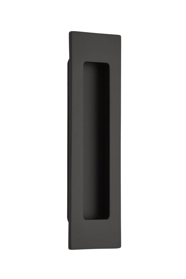 Emtek - 6" Modern Rectangular Flush Pull - Flat Black