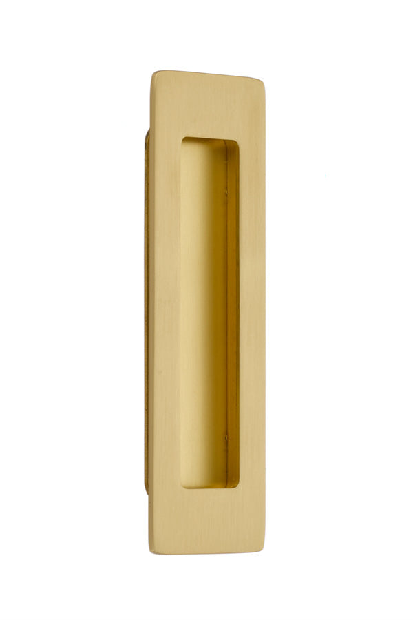 Emtek - 6" Modern Rectangular Flush Pull - Satin Brass