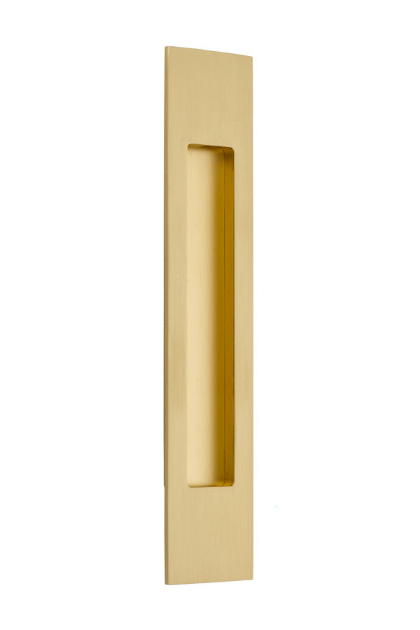 Emtek - 10" Modern Rectangular Flush Pull - Satin Brass