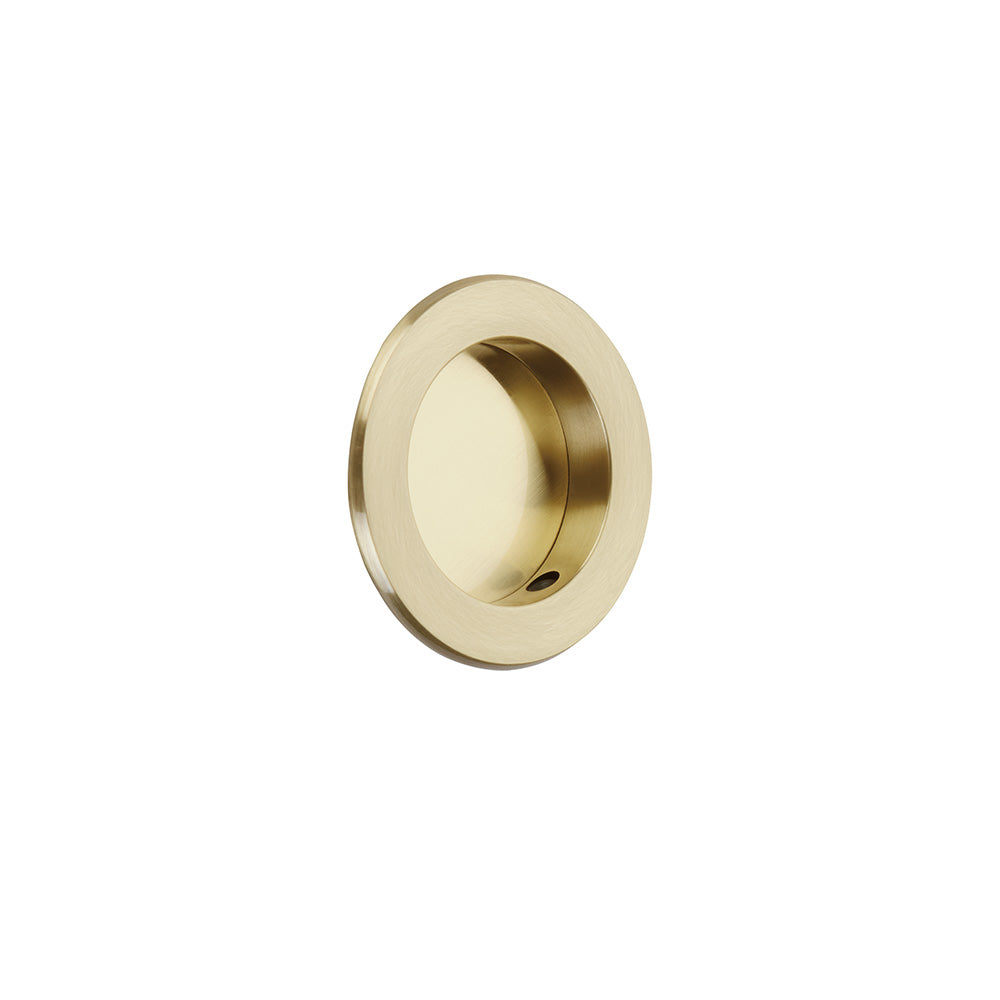 Emtek - Round Flush Pull - French Antique Brass