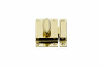 Emtek - 2-1/4" x 2" Cabinet Latch - Unlacquered Brass