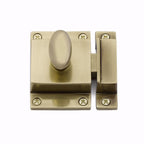 Emtek - 2-1/4" x 2" Cabinet Latch - Satin Brass