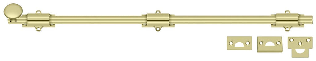 Deltana - 24" Surface Bolt; Heavy Duty - Unlacquered Bright Brass